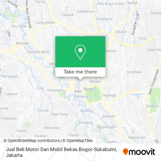 Jual Beli Motor Dan Mobil Bekas Bogor-Sukabumi map