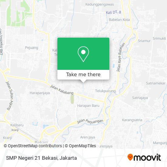 SMP Negeri 21 Bekasi map