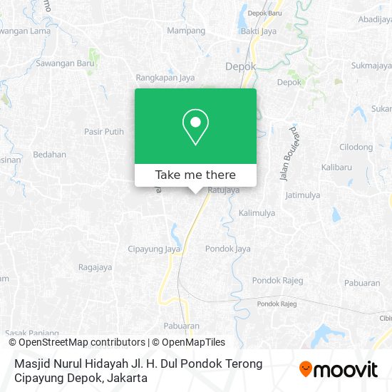 Masjid Nurul Hidayah Jl. H. Dul Pondok Terong Cipayung Depok map