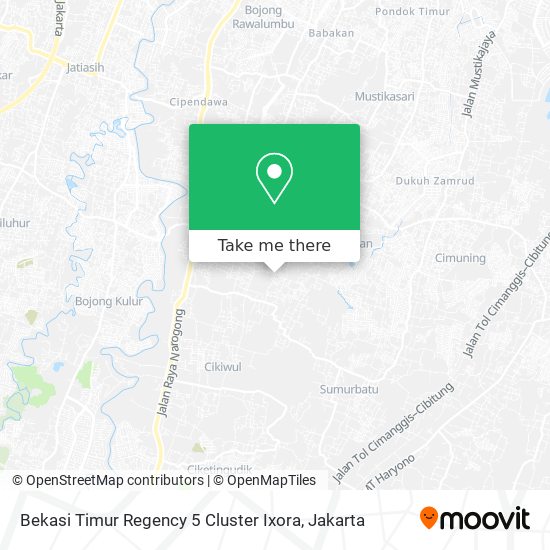 Bekasi Timur Regency 5 Cluster Ixora map