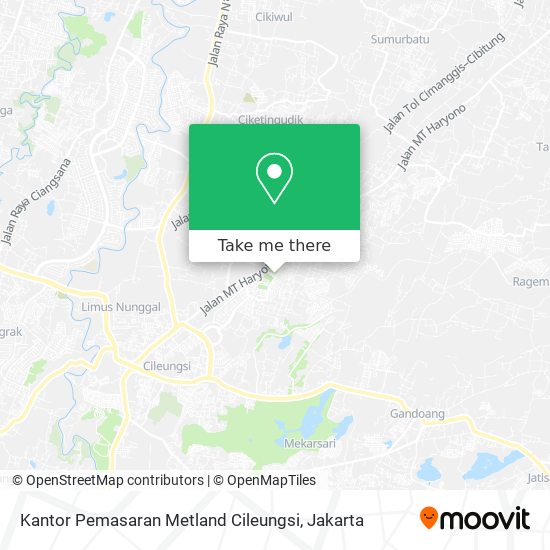 Kantor Pemasaran Metland Cileungsi map