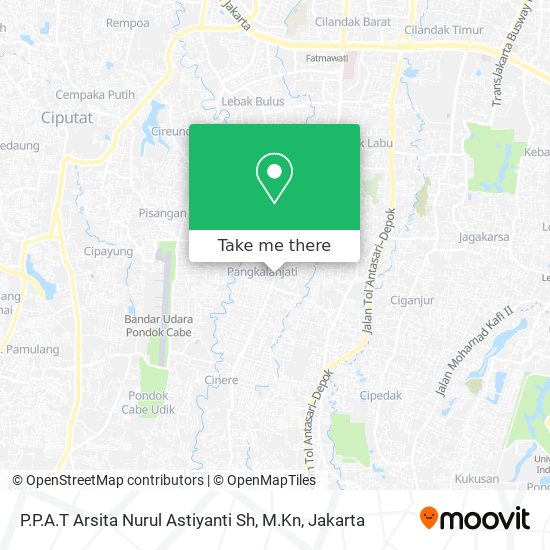 P.P.A.T Arsita Nurul Astiyanti Sh, M.Kn map