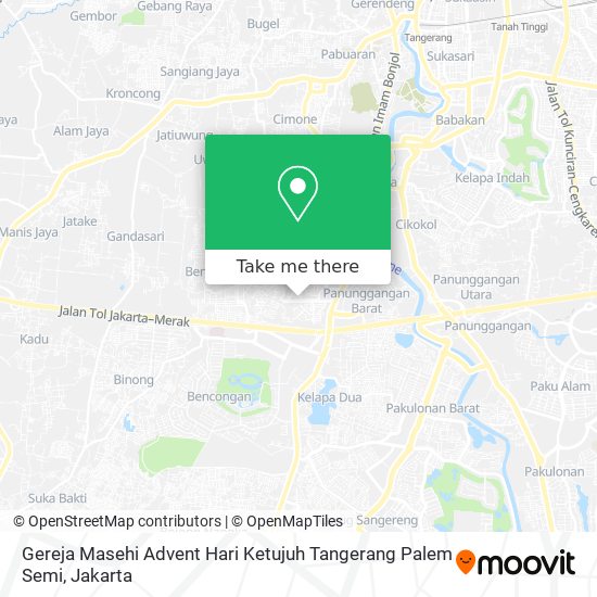 Gereja Masehi Advent Hari Ketujuh Tangerang Palem Semi map