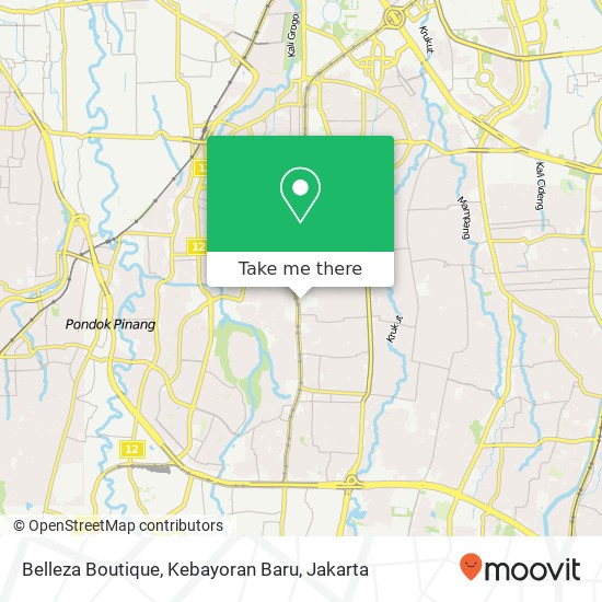 Belleza Boutique, Kebayoran Baru map