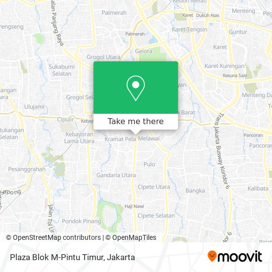 Plaza Blok M-Pintu Timur map