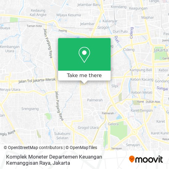 Komplek Moneter Departemen Keuangan Kemanggisan Raya map