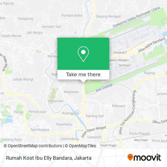 Rumah Kost Ibu Elly Bandara map