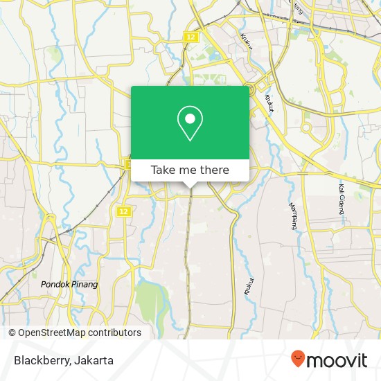 Blackberry, Kebayoran Baru map