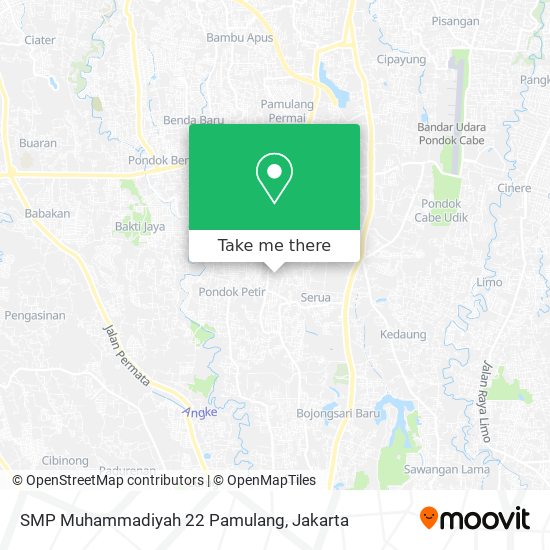 SMP Muhammadiyah 22 Pamulang map