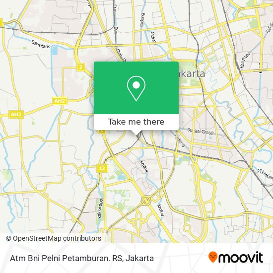 Atm Bni Pelni Petamburan. RS map