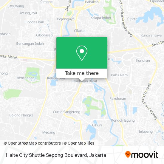Halte City Shuttle Sepong Boulevard map