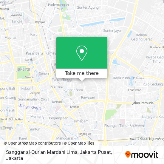 Sanggar al-Qur'an Mardani Lima, Jakarta Pusat map
