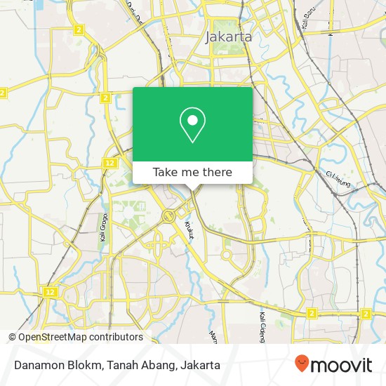 Danamon Blokm, Tanah Abang map