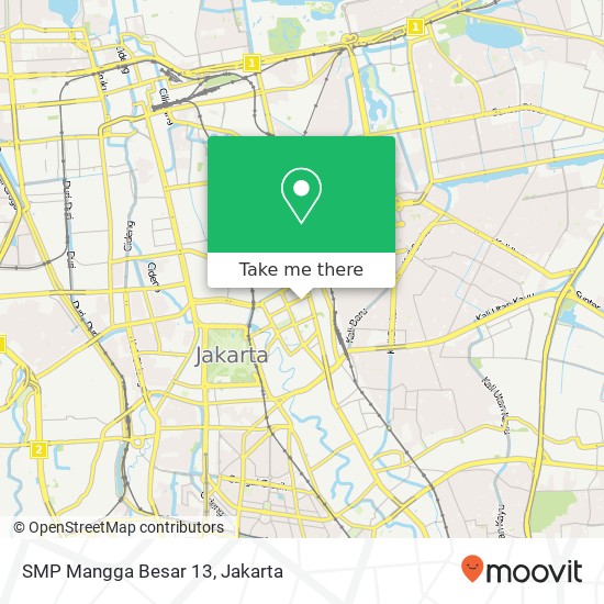 SMP Mangga Besar 13, Jalan Wahidin 2 map