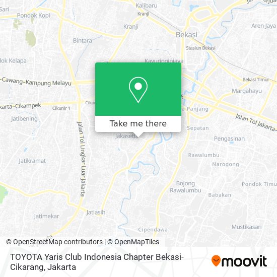 TOYOTA Yaris Club Indonesia Chapter Bekasi-Cikarang map