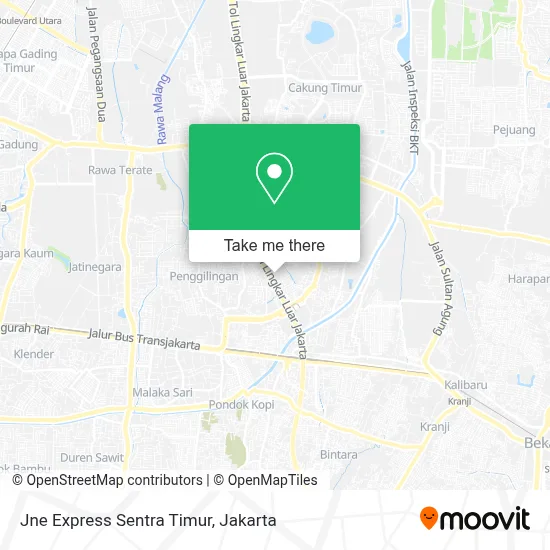 Jne Express Sentra Timur map