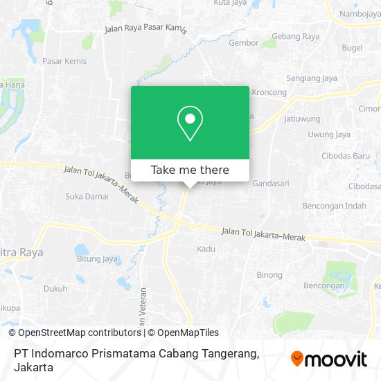 PT Indomarco Prismatama Cabang Tangerang map