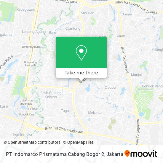 PT Indomarco Prismatama Cabang Bogor 2 map