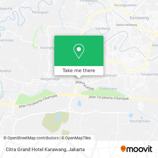 Citra Grand Hotel Karawang map