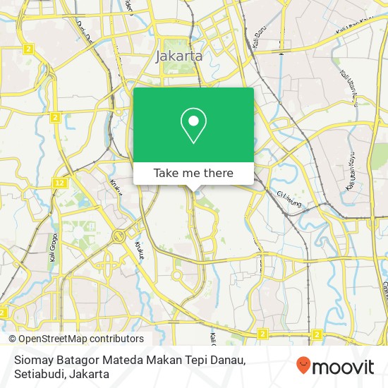 Siomay Batagor Mateda Makan Tepi Danau, Setiabudi map