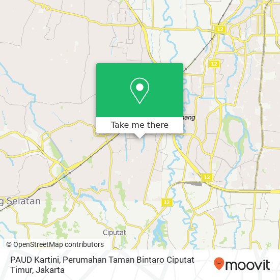 PAUD Kartini, Perumahan Taman Bintaro Ciputat Timur map