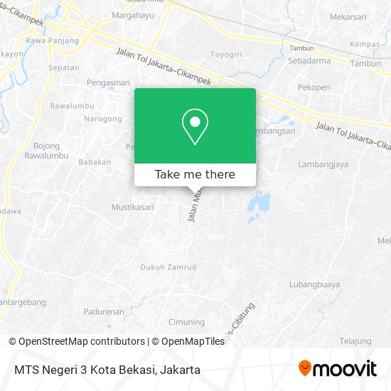 MTS Negeri 3 Kota Bekasi map