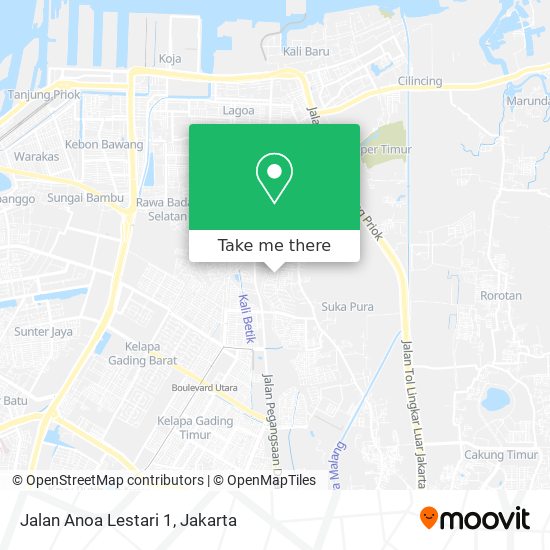 Jalan Anoa Lestari 1 map