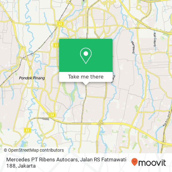 Mercedes PT Ribens Autocars, Jalan RS Fatmawati 188 map