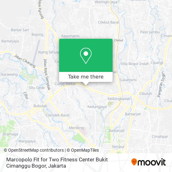 Marcopolo Fit for Two Fitness Center Bukit Cimanggu Bogor map