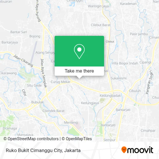 Ruko Bukit Cimanggu City map