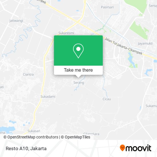 Resto A10, Jalan Azalea 6 Cikarang Selatan map