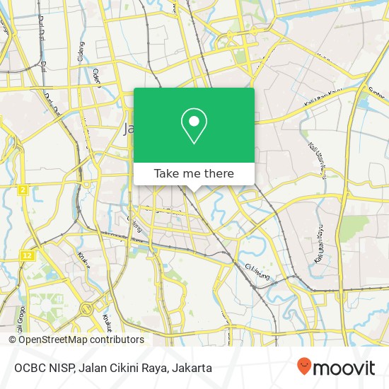 OCBC NISP, Jalan Cikini Raya map