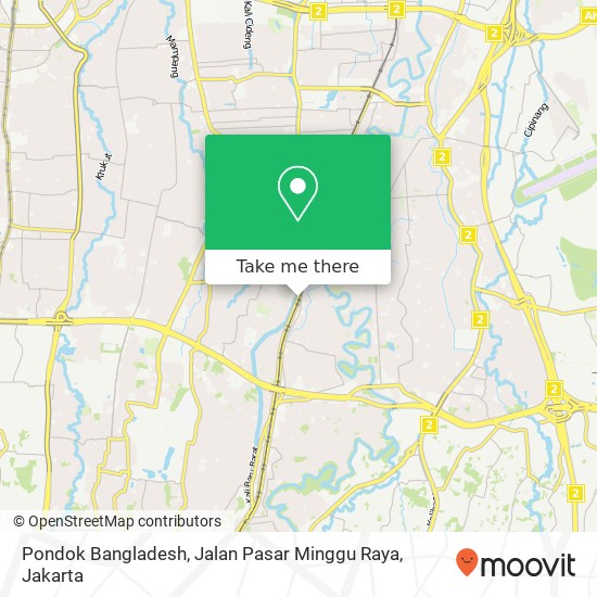 Pondok Bangladesh, Jalan Pasar Minggu Raya map