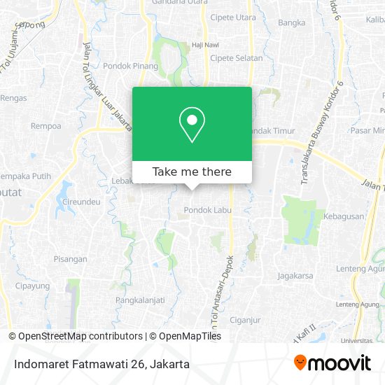 Indomaret Fatmawati 26 map