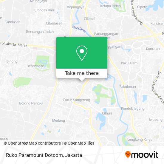 Ruko Paramount Dotcom map