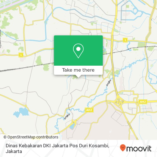 Dinas Kebakaran DKI Jakarta Pos Duri Kosambi map