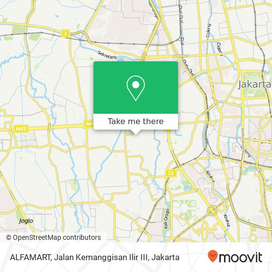 ALFAMART, Jalan Kemanggisan Ilir III map