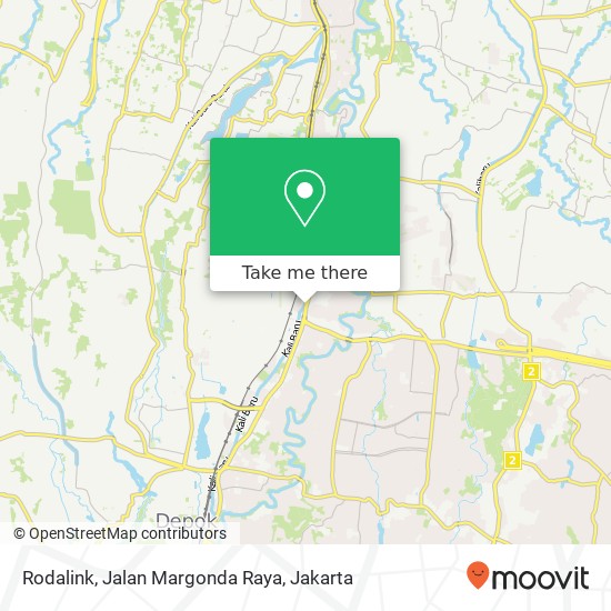 Rodalink, Jalan Margonda Raya map