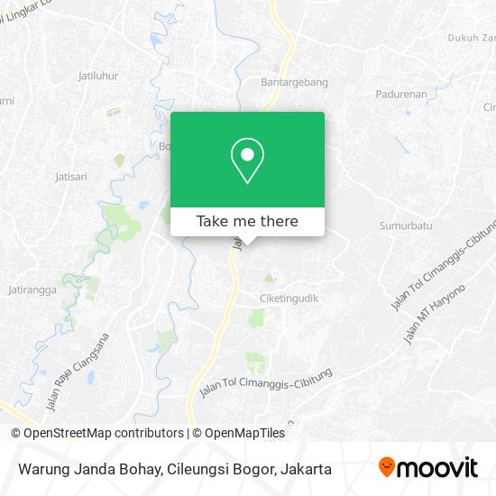 Warung Janda Bohay, Cileungsi Bogor map