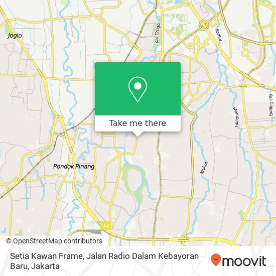 Setia Kawan Frame, Jalan Radio Dalam Kebayoran Baru map