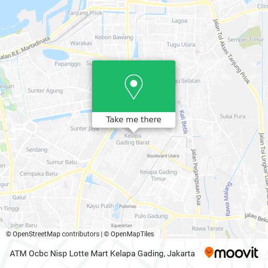 ATM Ocbc Nisp Lotte Mart Kelapa Gading map