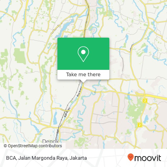 BCA, Jalan Margonda Raya map