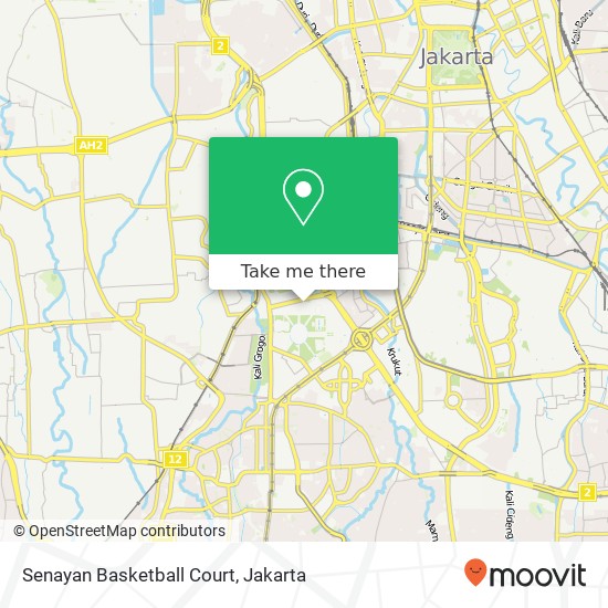 Senayan Basketball Court, Tanah Abang map