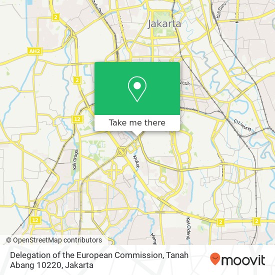 Delegation of the European Commission, Tanah Abang 10220 map