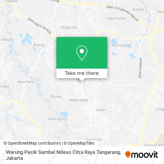 Warung Pecik Sambel Ndeso Citra Raya Tangerang map