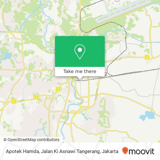 Apotek Hamda, Jalan Ki Asnawi Tangerang map