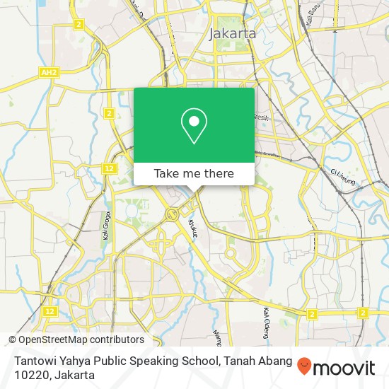 Tantowi Yahya Public Speaking School, Tanah Abang 10220 map