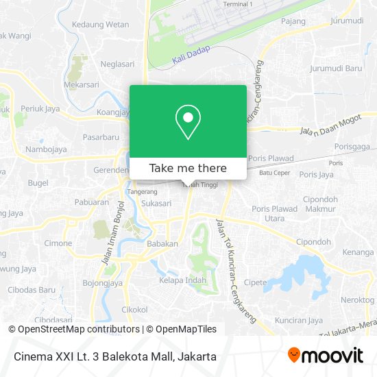 Cinema XXI Lt. 3 Balekota Mall map