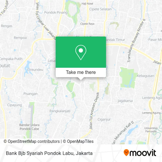 Bank Bjb Syariah Pondok Labu map