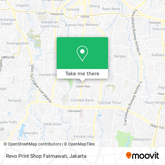 Revo Print Shop Fatmawati map